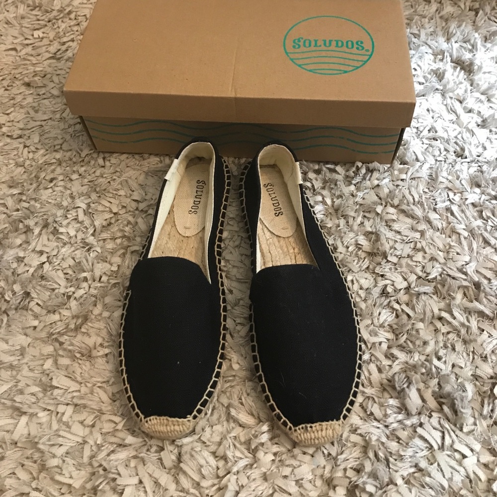 Soludos Women's Smoking Black Espadrilles