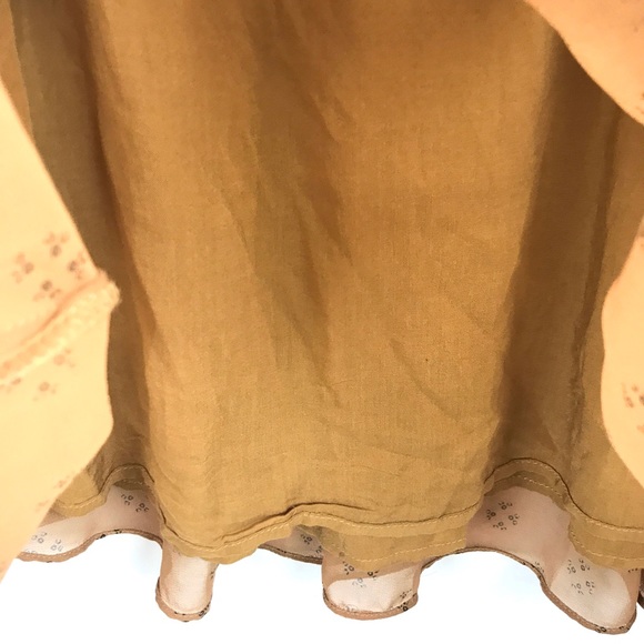 Free People Tan Sheer Swing Dress Women's Size XS - Picture 7 of 7