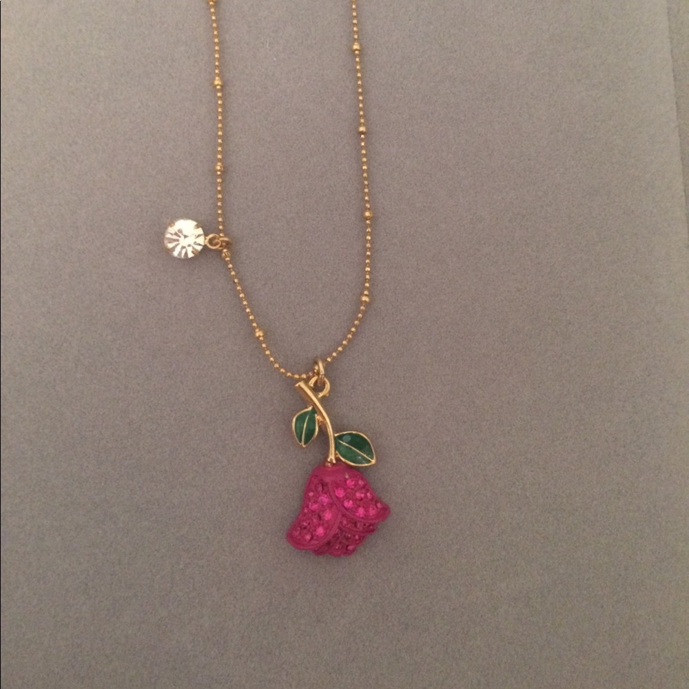 Betsy Johnson Rose Necklace