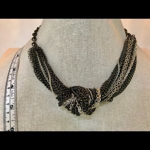 Express Black and Silver Statement Necklace