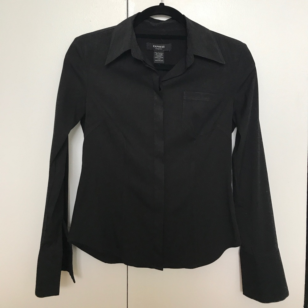 Black button down shirt