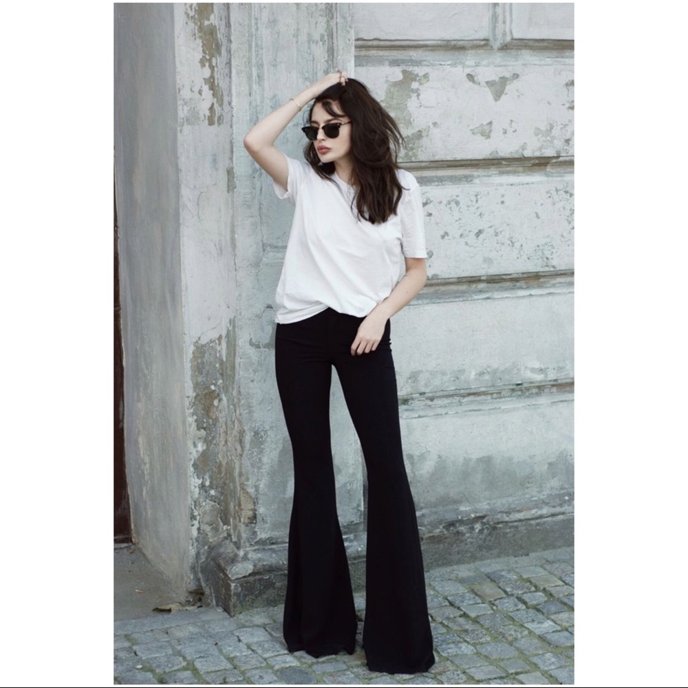 H&M black flare pants