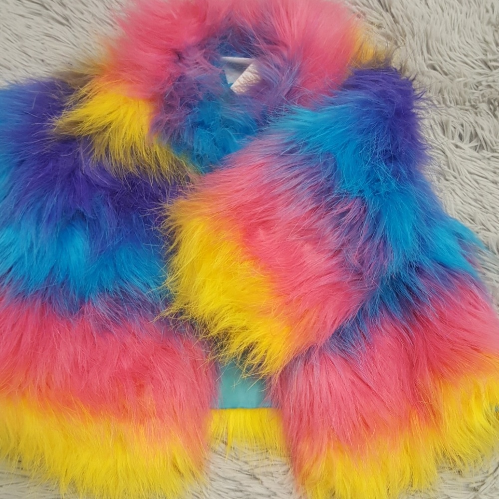 Furry Colorful Coat