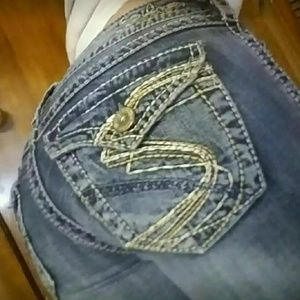 Women's Silver Suki Buckle Thick Stitch Jeans 27R