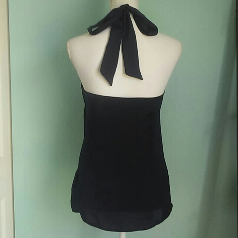🎉HP🎉Sofia Vergara Midnight Ruffle Halter Top - Picture 3 of 8