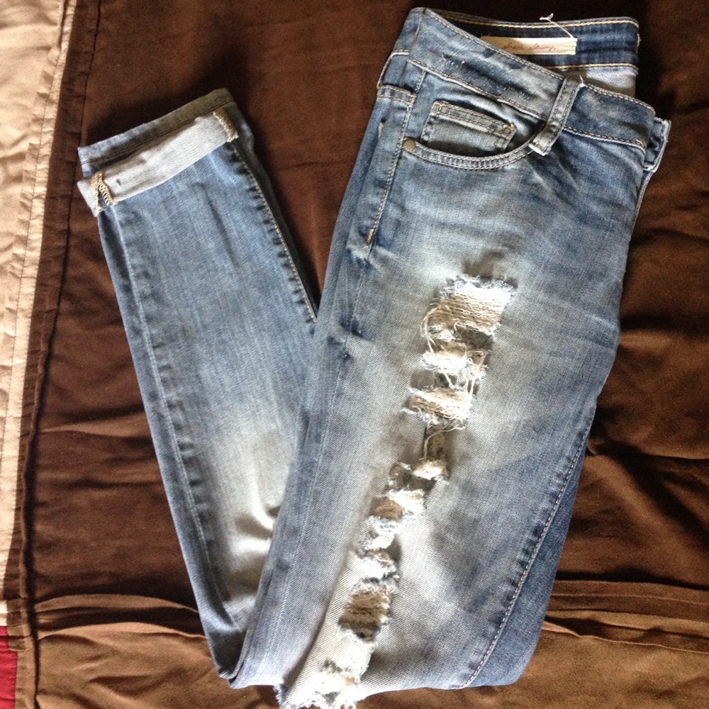 Super skinny distressed jeans