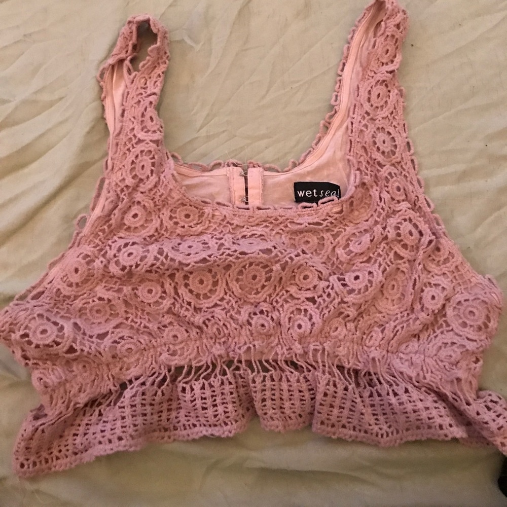 Wet seal crop top