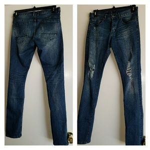 Skinny straight mens jeans