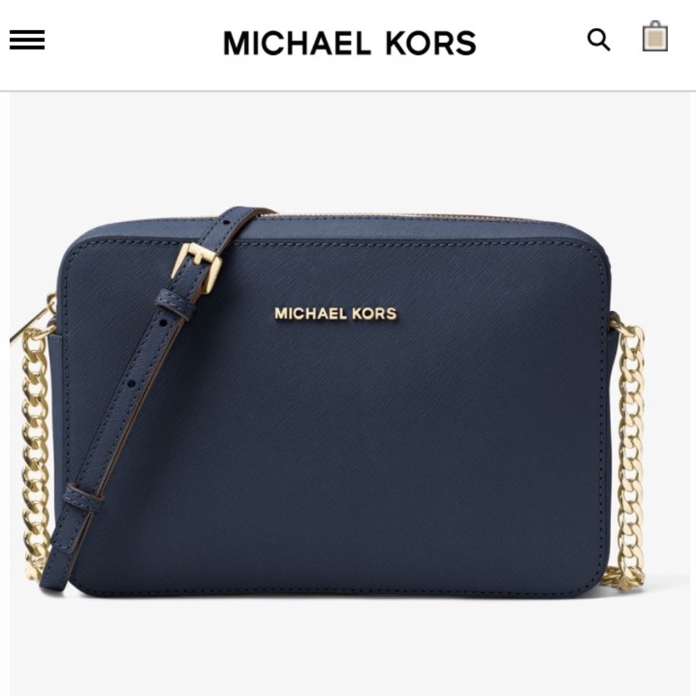 NWT MK jet set lg saffiano leather crossbody