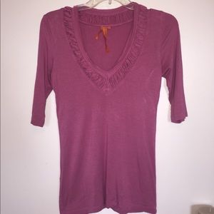 BCBG Quarter Sleeve V-Neck