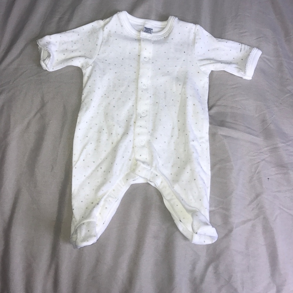 French design, made in morocco baby onesie.
