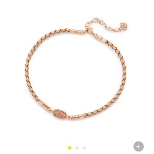 NWOT Kendra Scott Copper Braided Leather Choker