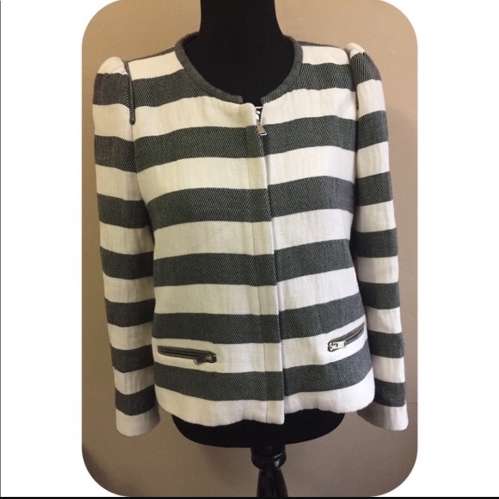 Zara striped Crop Jacket Size L