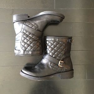 Matisse quilted leather moto boots booties