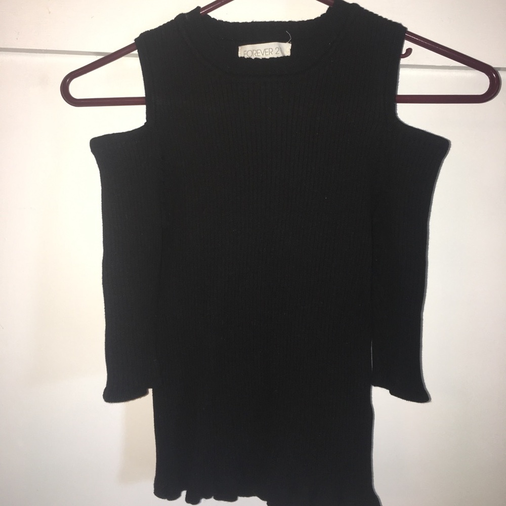 Cold shoulder sweater