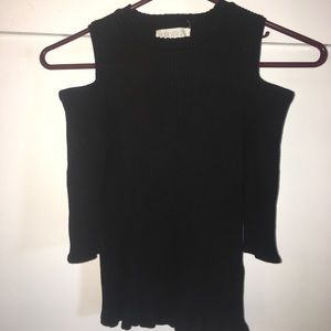 Cold shoulder sweater