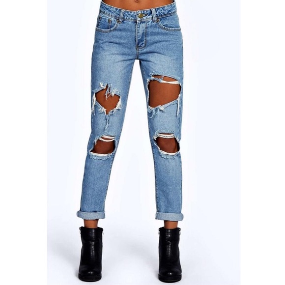 Zara Denim - Zara Ripped Boyfriend Denim!