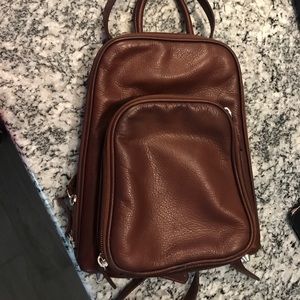 Leather backpack