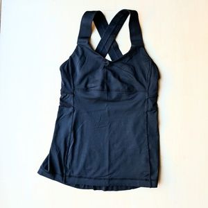 Lululemon Tank with Cross Back Black