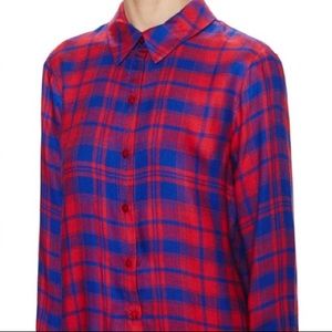 Open Back Flannel Shirt