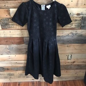 Lularoe XS Amelia Dress Black with Stars