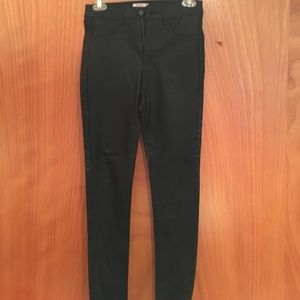 Shiny Black Skinny Jeans