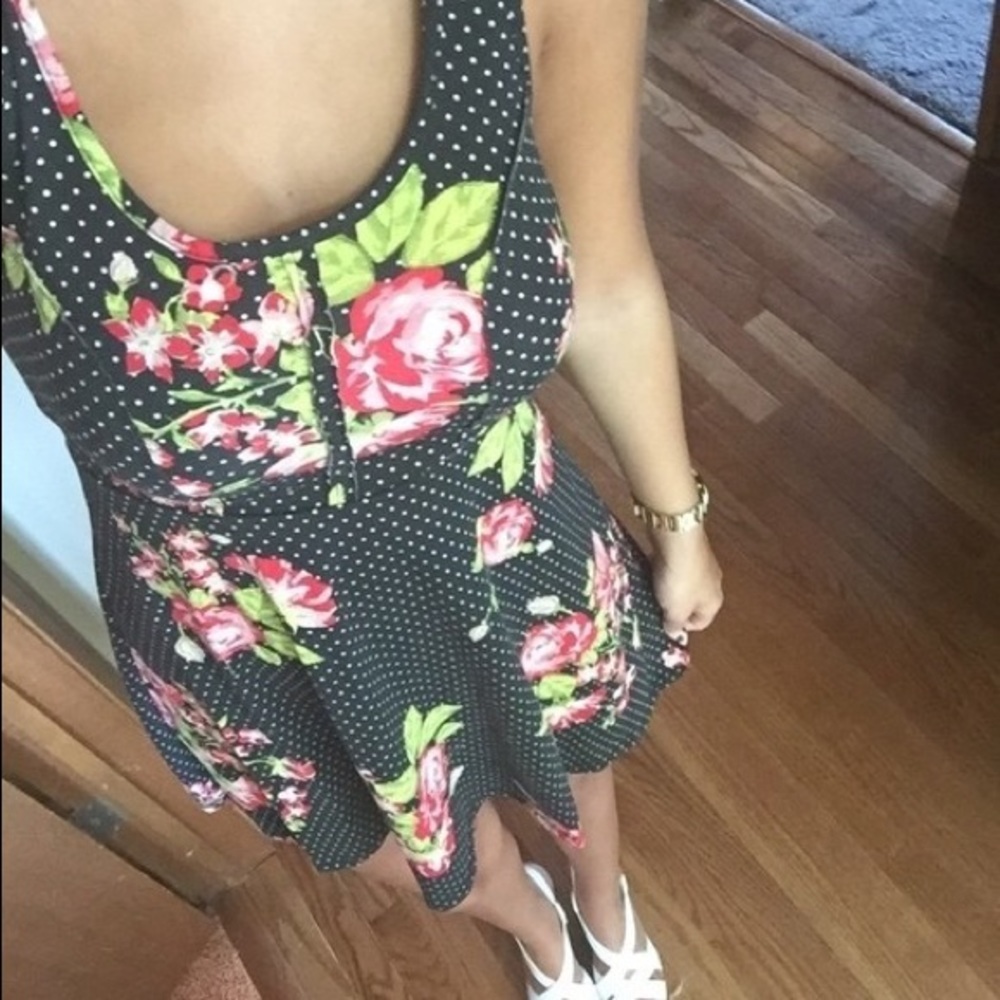 Floral polkadot dress