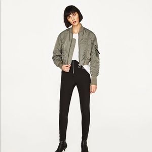 Cropped Bomber Jacket