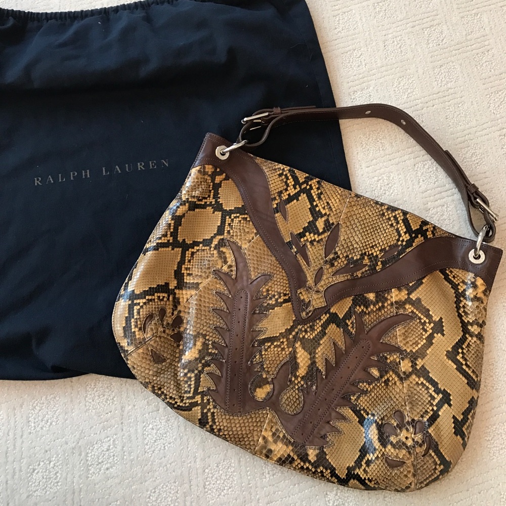 Ralph Lauren Collection Python hobo bag