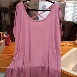 Short sleeve top marbled pink