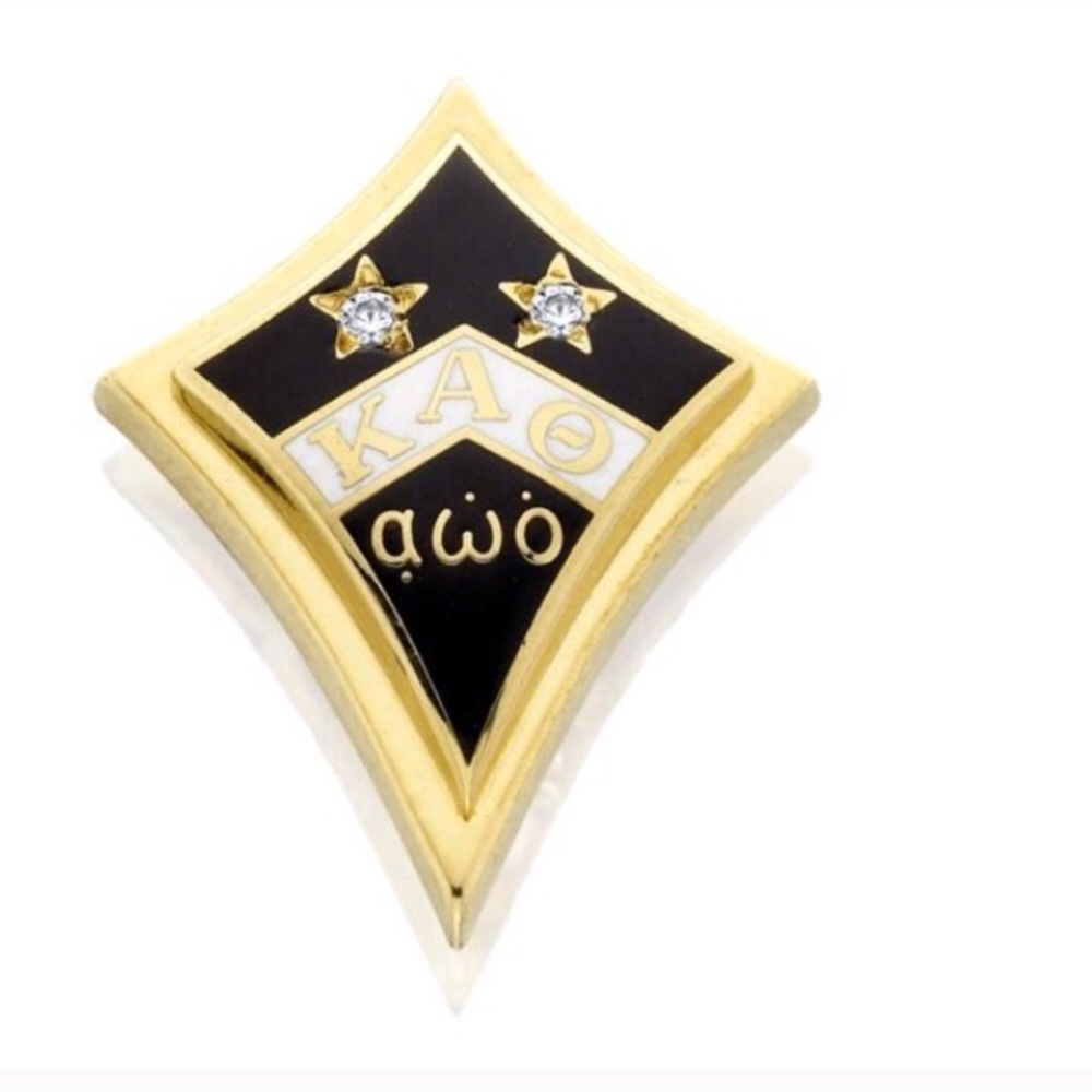 Kappa Alpha Theta standard plain gold badge.