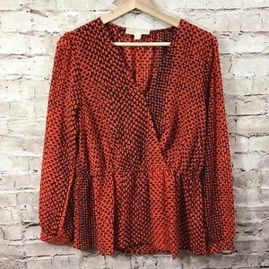 Michael Kors Faux Wrap Top Size M Michael Kors Faux Wrap Top Size M
