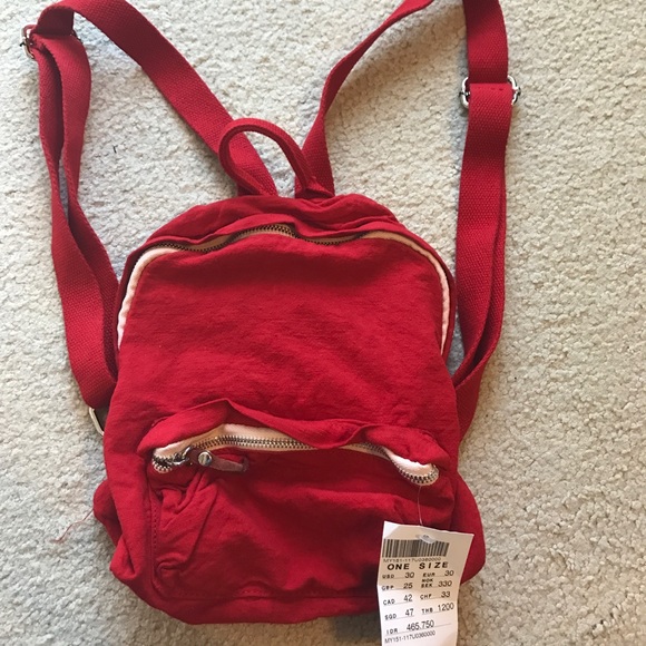 brandy melville red backpack