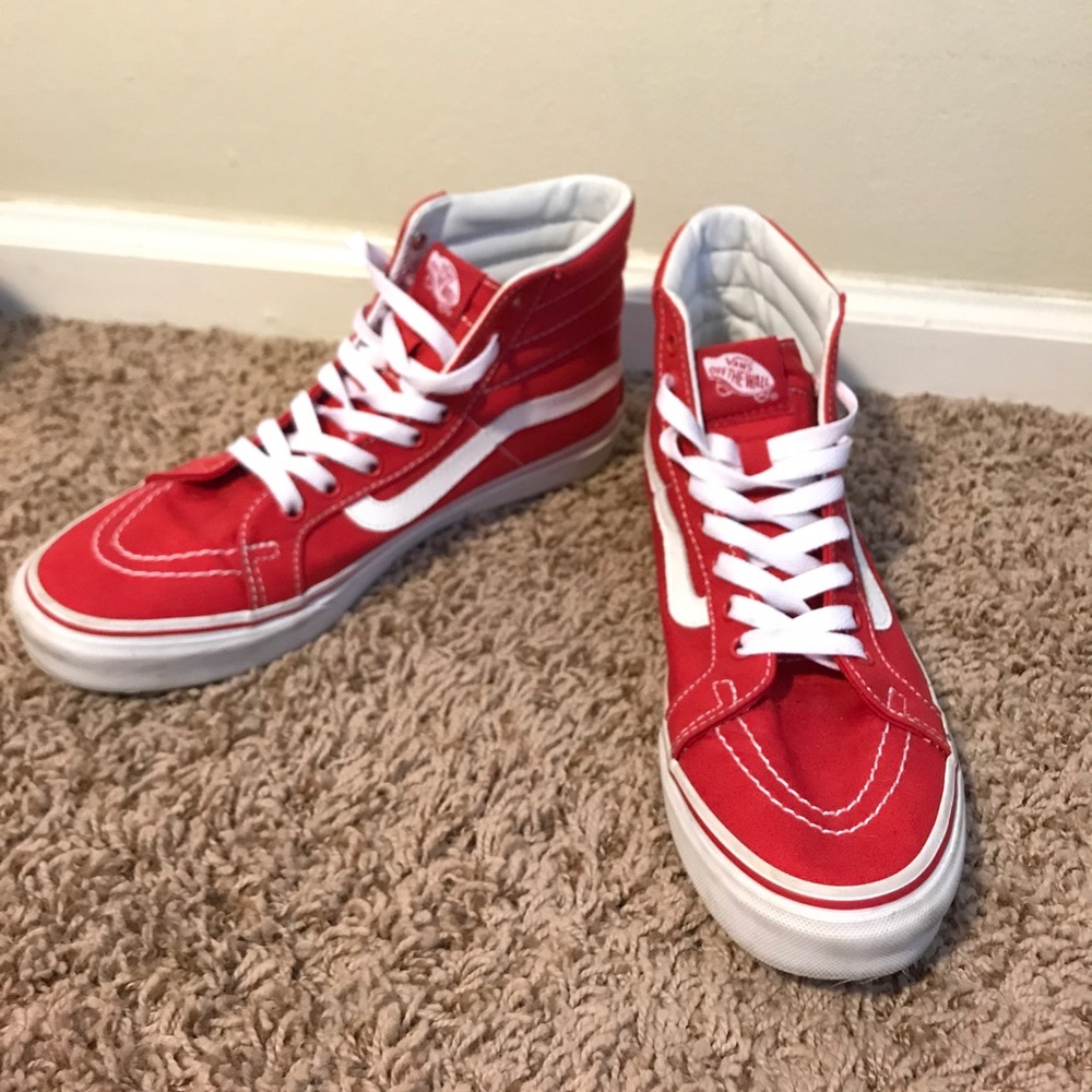 Red high top vans