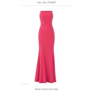 Pink Jill Jill Stuart Strapless Evening Gown