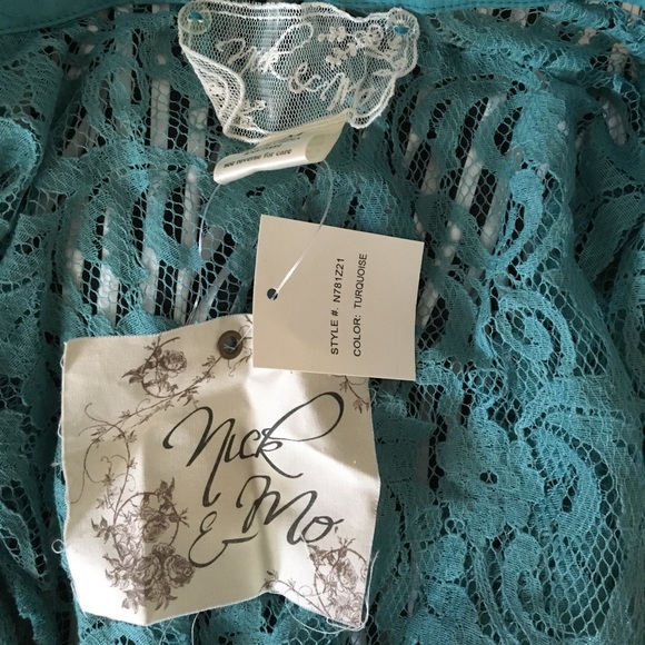 Lace long sleeved button down shirt with pockets - Picture 7 of 8