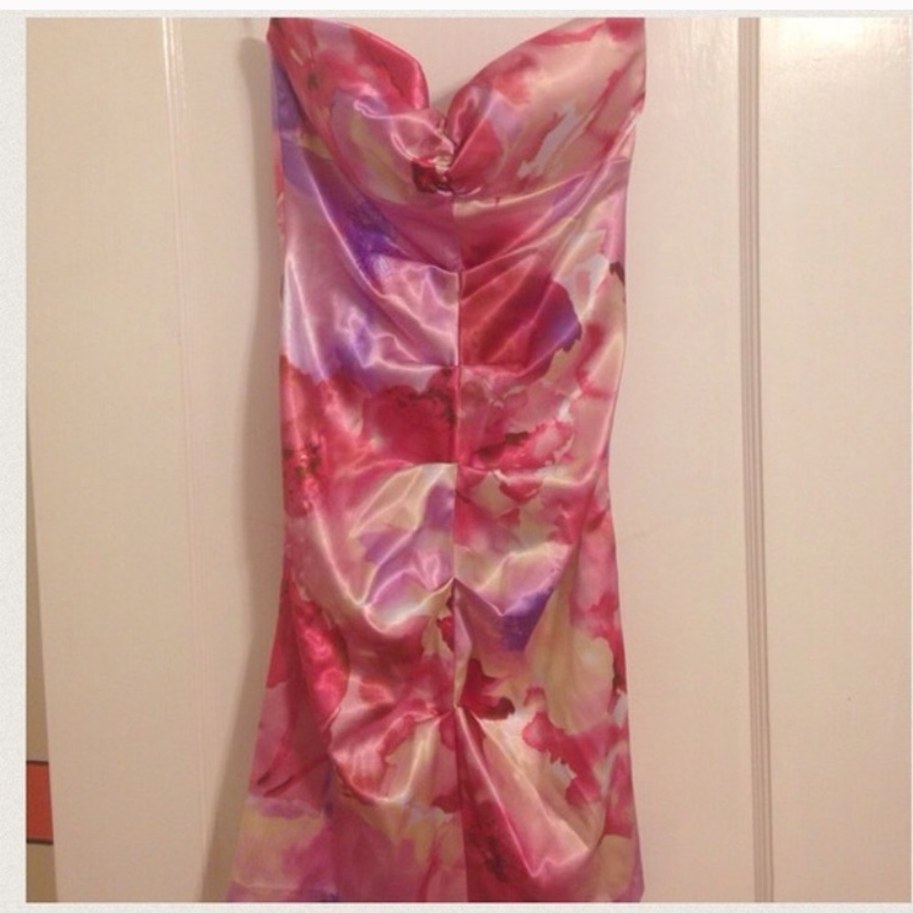 Arden B Strapless Floral Dress