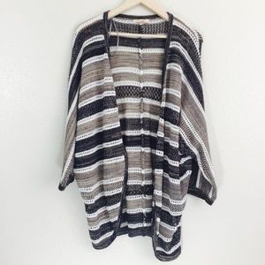 Skies Are Blue Striped Open Front Cardigan Skies Are Blue Striped Open Front Cardigan