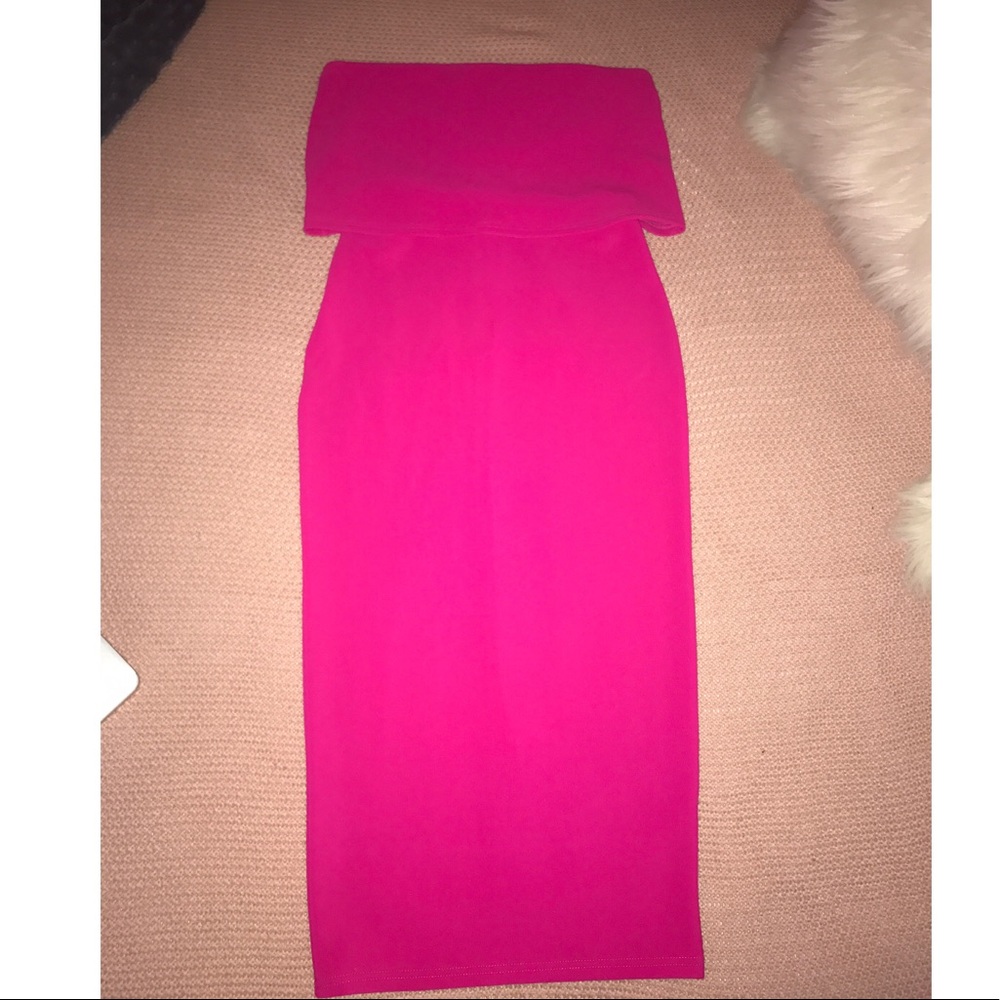 Hot Pink Midi Dress