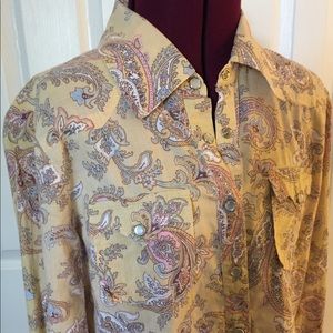 Western Pearl Snap Paisley Shirt