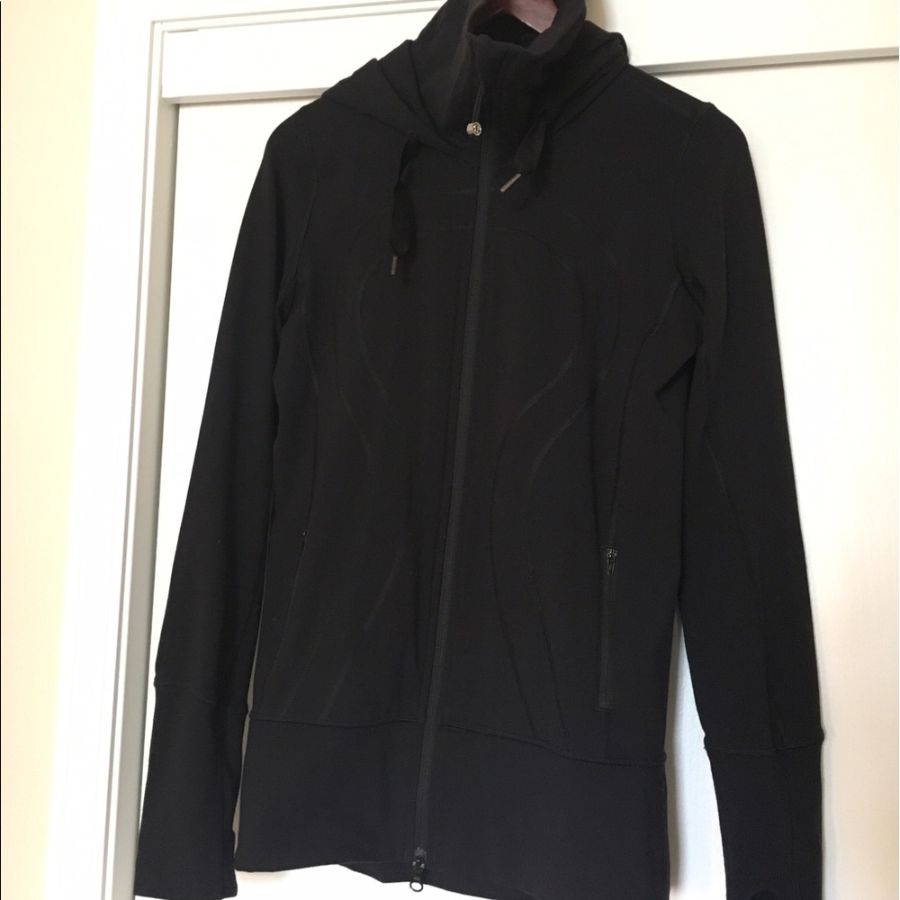 Black running jacket