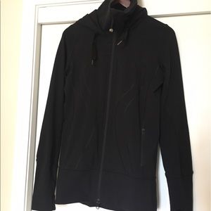 Black running jacket