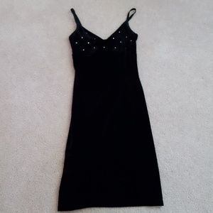 Little black dress. Velvet.