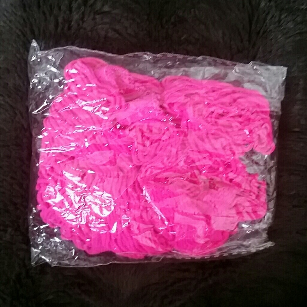 2/$12 HOT PINK Diamond Hole Fishnet Stockings NEW - Picture 2 of 2