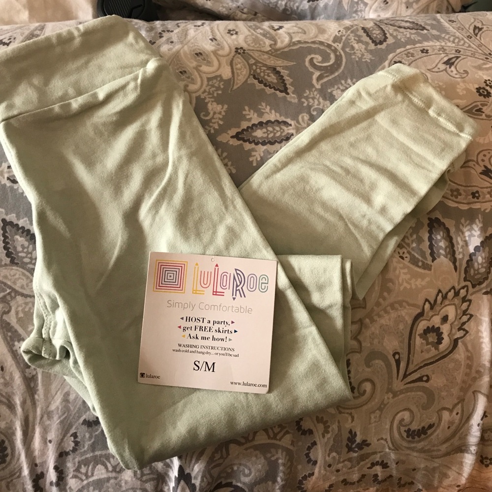Lularoe kids leggings small medium bnwt mint green