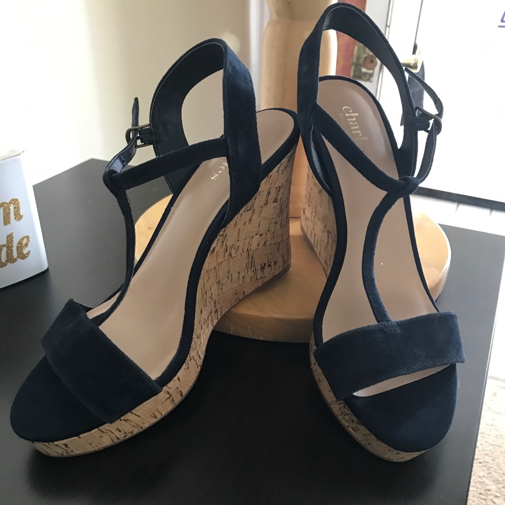 Deep Navy Blue heels by Charles David