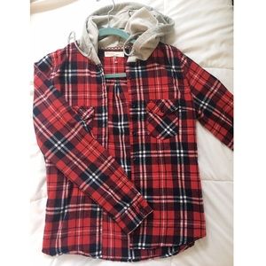 Flannel with hood