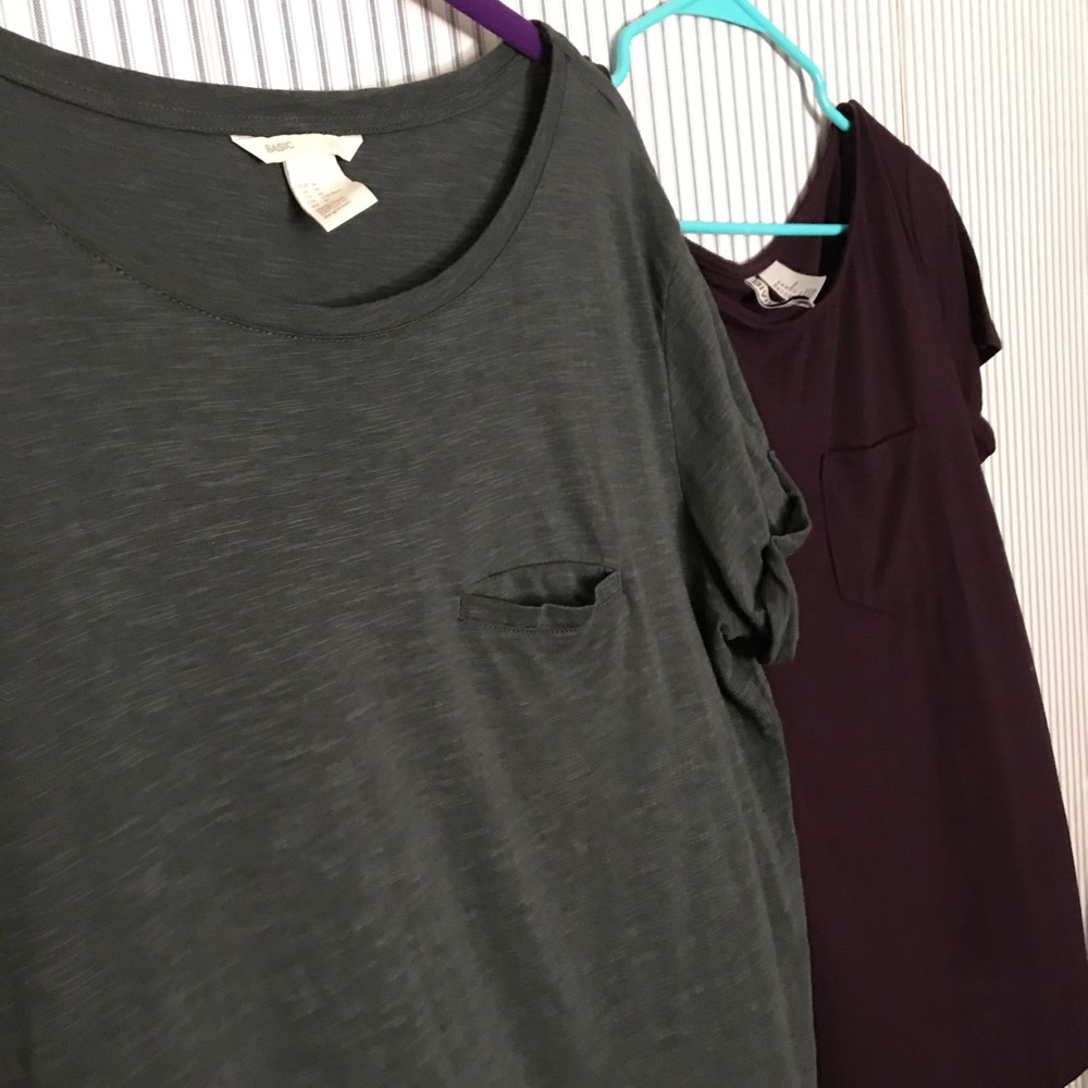 Bundle basic pocket tees