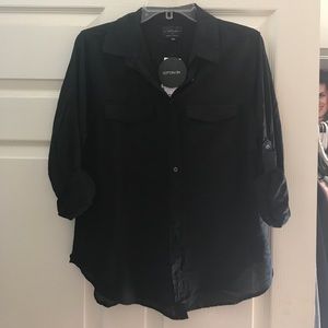 Black button down shirt brand new with tags