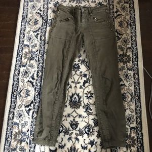 Forest green army style jeans